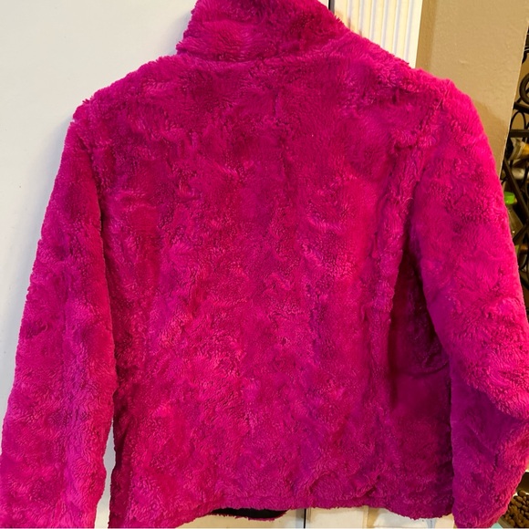 The North Face Mossbud Swirl Fleece Puff Jacket Reversible Girl’s XLarge 18 - Picture 2 of 10